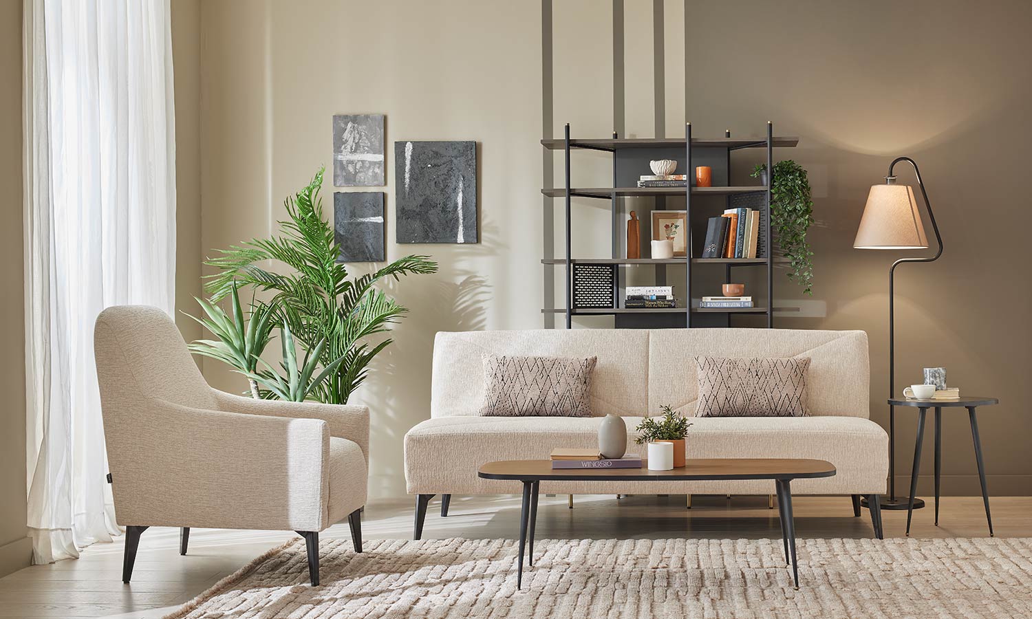 Leros Living Room - Chenille